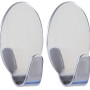 Wenko Zwerg-Haken 4er-Set, Edelstahl glänzend, selbstklebend für Bad und Haushalt.