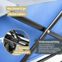 Detailaufnahme: Blauer deluxe4home Bollerwagen mit robustem Metallgestell und widerstandsfähigem Nylongewebe.