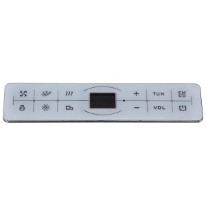 Detailaufnahme: Touchpanel der Basera® Capri Eck-Whirlpool Badewanne mit Bedienelementen.