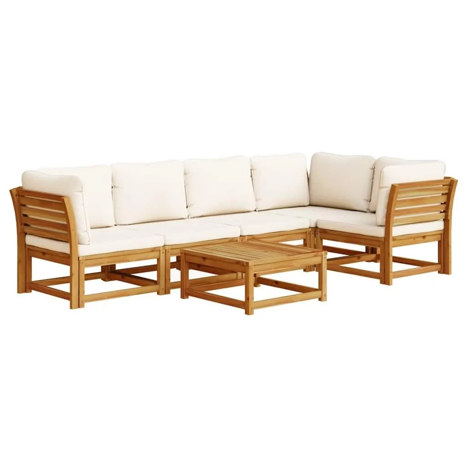 vidaXL 6-Tlg Garten-Lounge-Set mit Kissen Massivholz Akazie 3214289