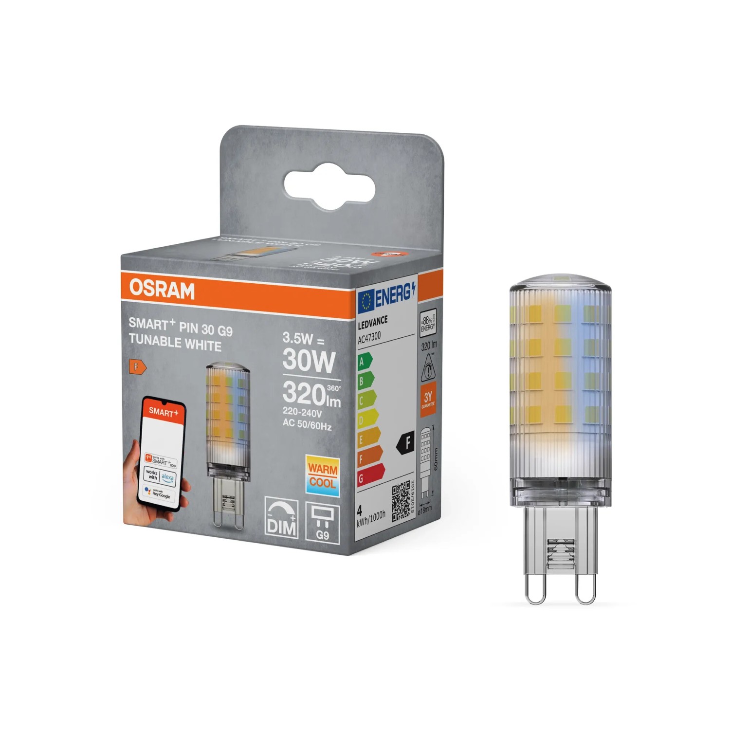 Osram Leuchtmittel G9 Smart Wifi Pin G9 6.500 K 320 lm 3,5 W