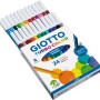 Giotto Turbocolor Stifte, 24 verschiedene Farben im Set, feine Spitze.