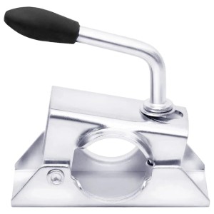 vidaXL Stützradklemme aus verzinktem Stahl, 13,5x6,5x14 cm, für Autoanhänger.