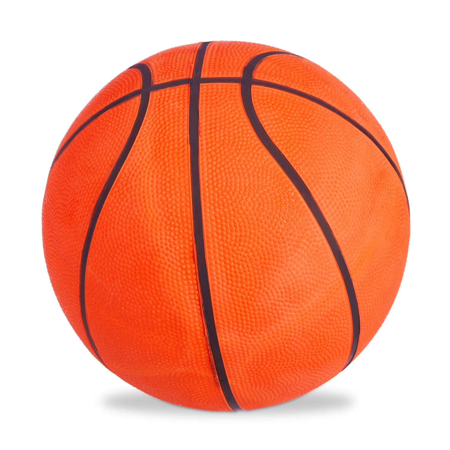 Relaxdays Basketball Gummi Orange Schwarz Größe 7 Griffig Aufpumpbar ø 24,5 cm 0,6 kg