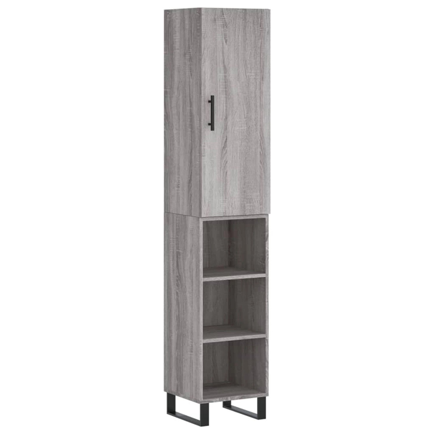 vidaXL Highboard Grau Sonoma 34,5x34x180 cm Holzwerkstoff 3199007 günstig online kaufen
