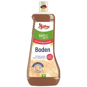 Poliboy NCP Boden Reiniger 1L Flasche für Fliesen, Laminat, Vinyl. Mit Lemongrass-Extrakt für gründliche Reinigung.