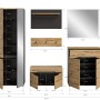 Inn.Furn Garderobe Set 6-teilig Eiche Grau 255 cm mit Soft-Close Cooper_10