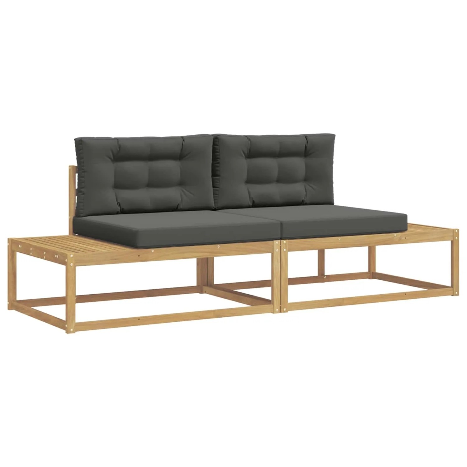 vidaXL Outdoor-Sofagarnitur Weiß 230,5 x 83 x 73 cm Polyester 3386991