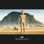 Star Wars Wandbild mit C-3PO und R2-D2 in der Wüste, 50x40 cm.