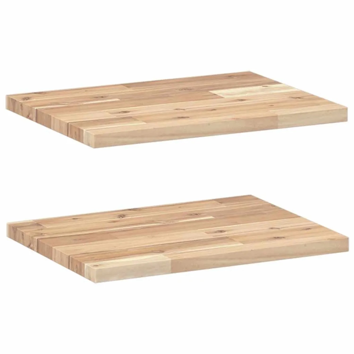 vidaXL Schweberegale 2 Stk 40x30x2 cm Massivholz Akazie Unbehandelt 3279364