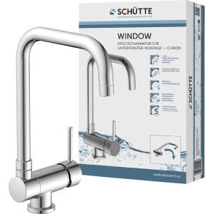 Schütte Küchenarmatur Window, verchromter Einhebelmischer mit hohem Auslauf.