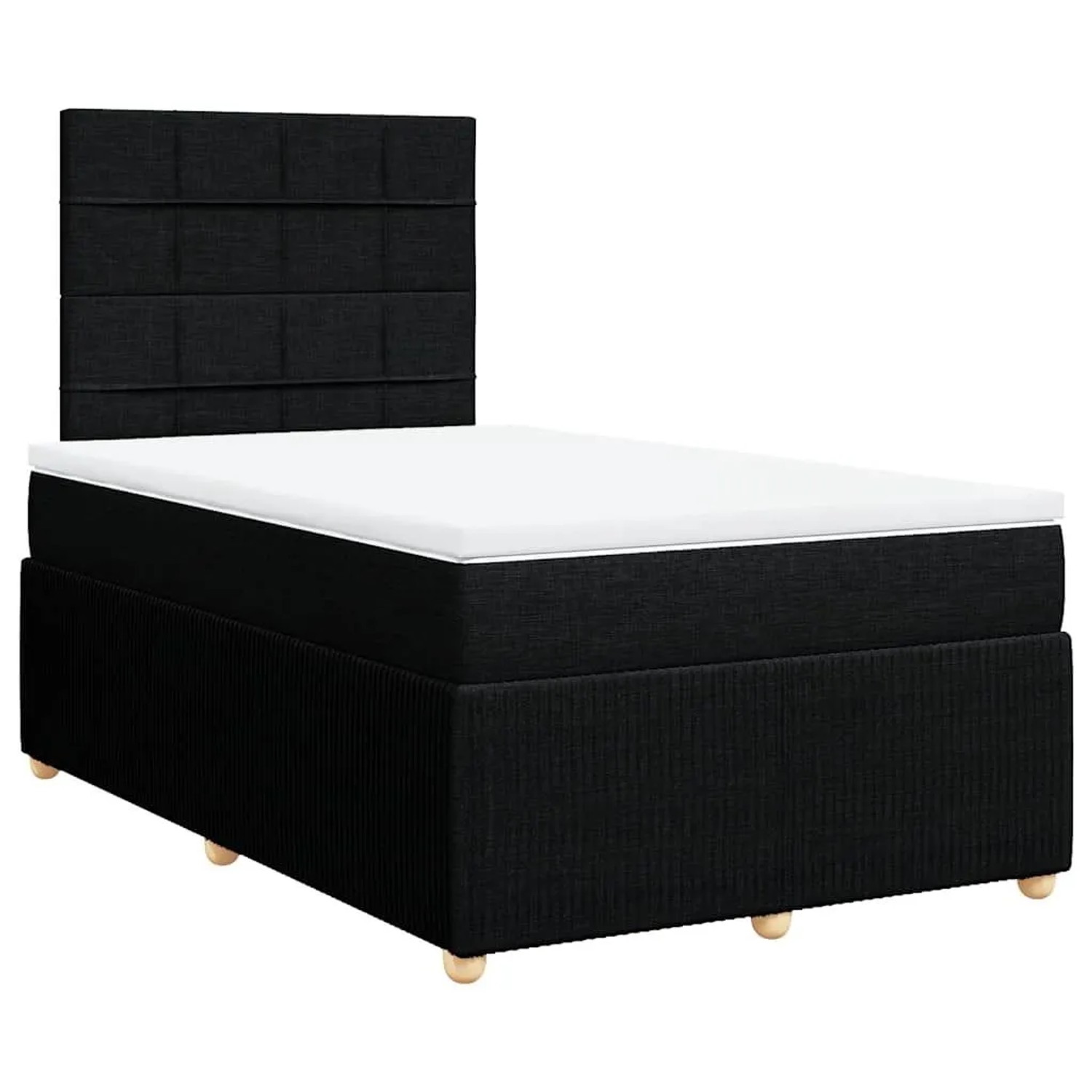 vidaXL Boxspringbett mit Matratze Schwarz 120x190 cm Stoff 3291997 günstig online kaufen