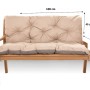 Setgarden Light Outdoor Kissen Bankauflage 100x50x40cm Kissen Für 2-Sitzer Bänke 1tlg Beige_3