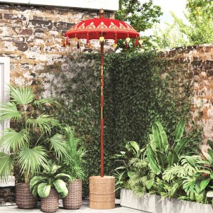 vidaXL Balinesischer Sonnenschirm Rot 95 x 95 x 260 cm 42006466