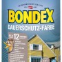 Dose Bondex Dauerschutz-Farbe Schneeweiß, seidenglänzend, 750ml. Wetterschutzfarbe für Holz und andere Oberflächen.