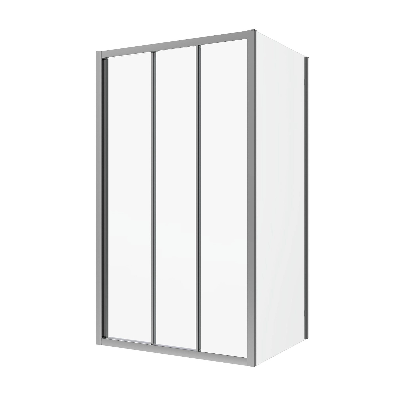 Aquabatos Duschkabine 80 x 90 x 195 cm Eckeinstieg Duschtür 3 tlg. Schiebet günstig online kaufen