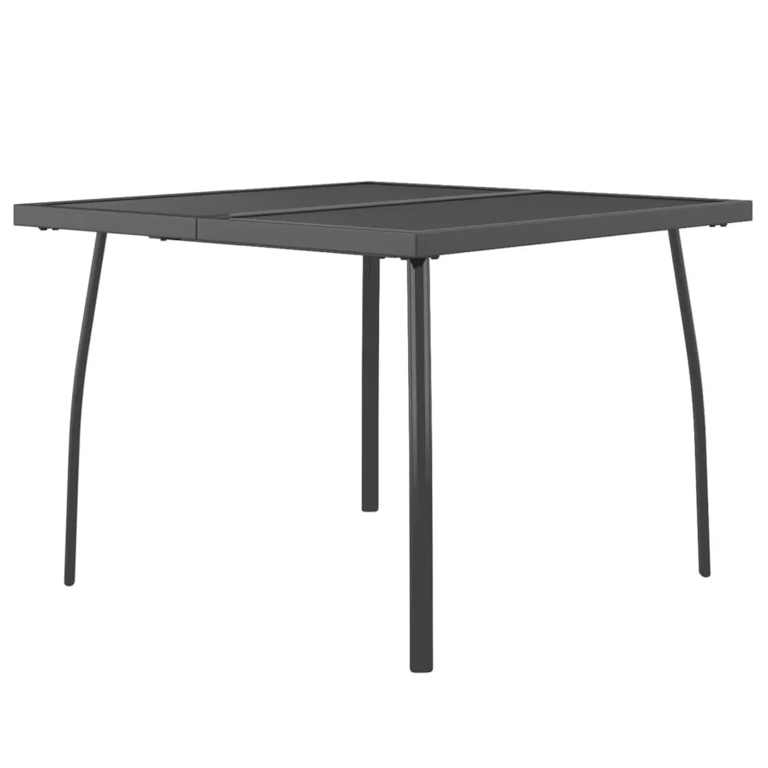 Furnicato Gartentisch Anthrazit 100x100x72 Cm Stahlgitter