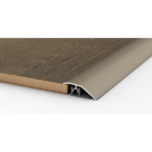 Anpassprofil, Edelstahl matt, 900 mm, für Laminat und Parkett. Höhenausgleich bis 17,5 mm.