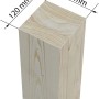 Detailaufnahme eines 12x12 cm Pfostens für Palmako Carport Karl, tauchgrundiert.