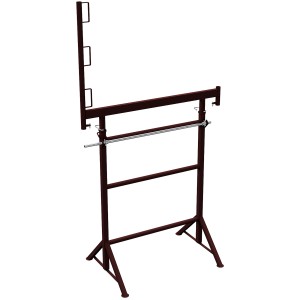 Brauner Schake Kurbelgerüstbock (1,50 m x 3 m) für Bauarbeiten, höhenverstellbar und robust.