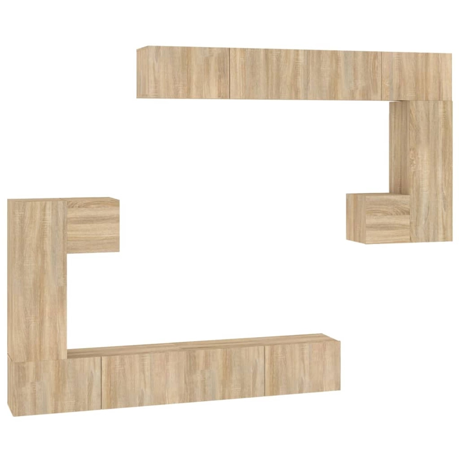 vidaXL TV-Wandschrank Sonoma-Eiche Holzwerkstoff 3114592
