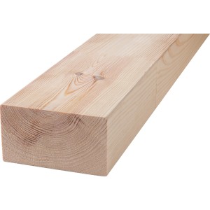 Kiefer Konstruktionsvollholz, 100x100x6500 mm, gehobelt und gefast.