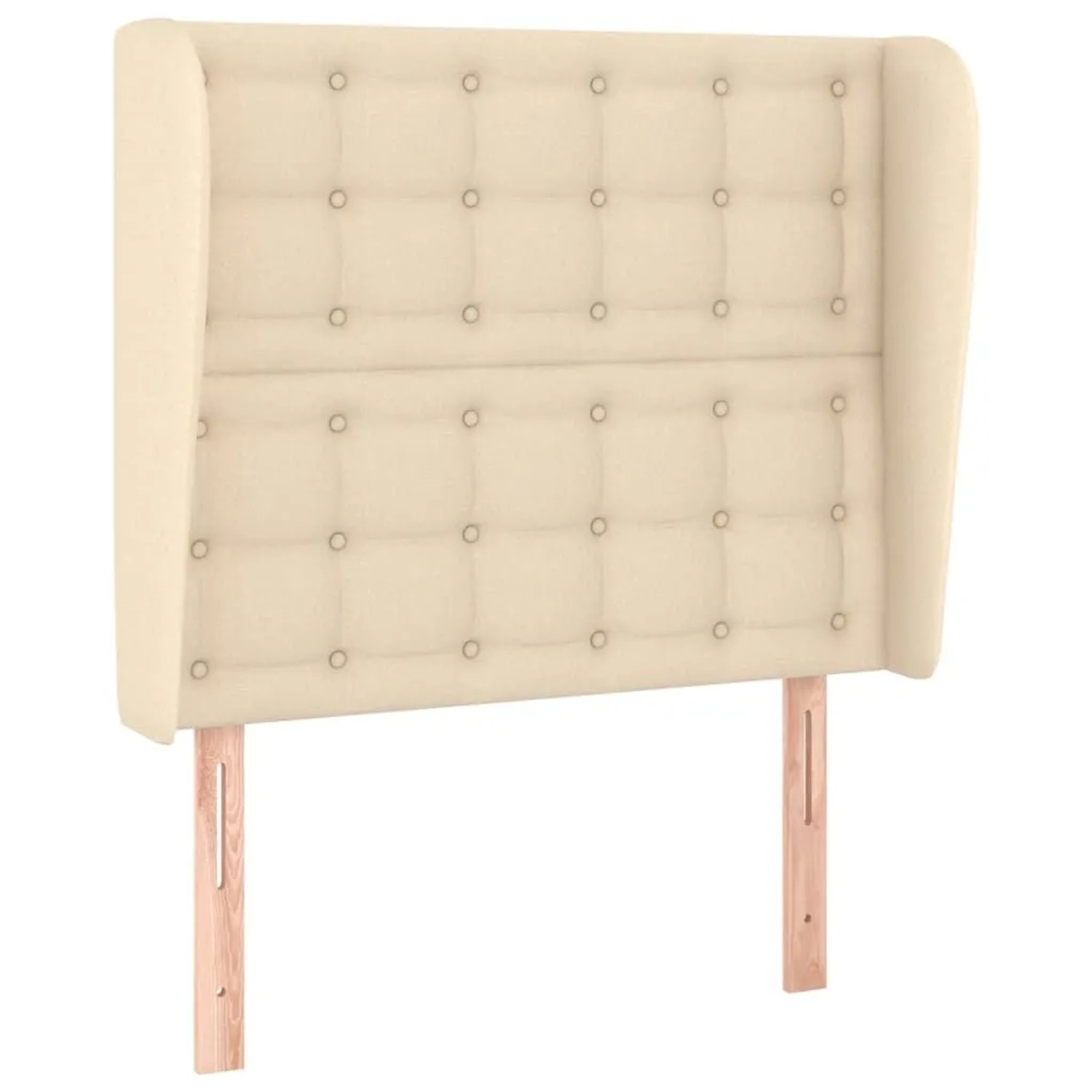 vidaXL Kopfteil mit Ohren Creme 93x23x118/128 cm Stoff 3118377