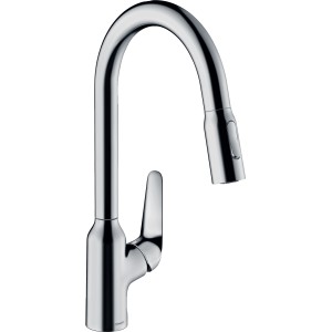 Hansgrohe Einhebel-Küchenmischer M4216-H220 mit Ausziehbrause, Chrom