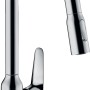 Hansgrohe Einhebel-Küchenmischer M4216-H220 mit Ausziehbrause, Chrom