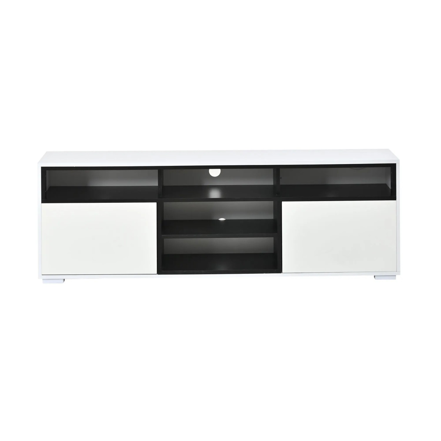 Merax LED TV-Bank 150x35x50 cm Hochglanz Stauraum