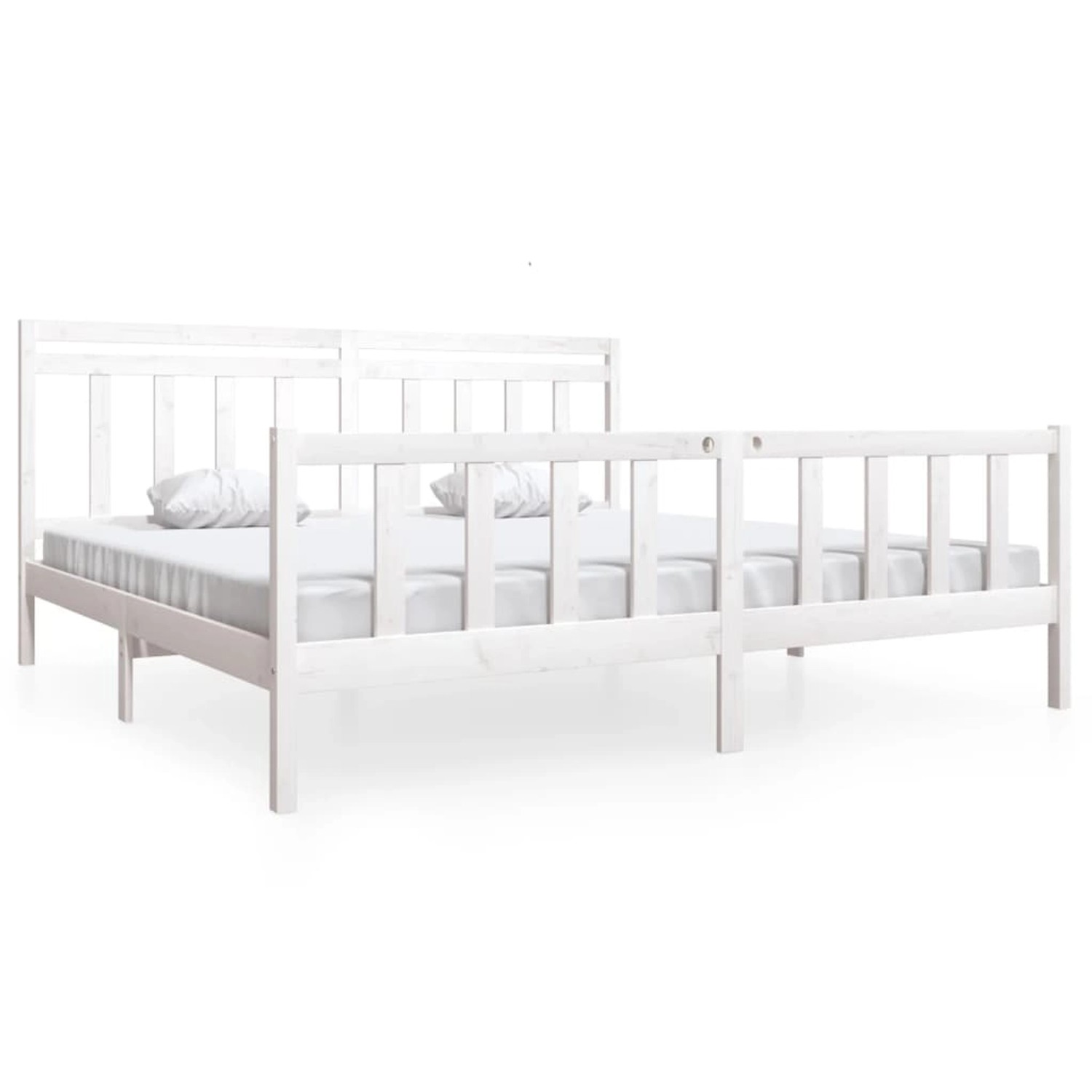 vidaXL Massivholzbett Weiß 200x200 cm1052660 günstig online kaufen