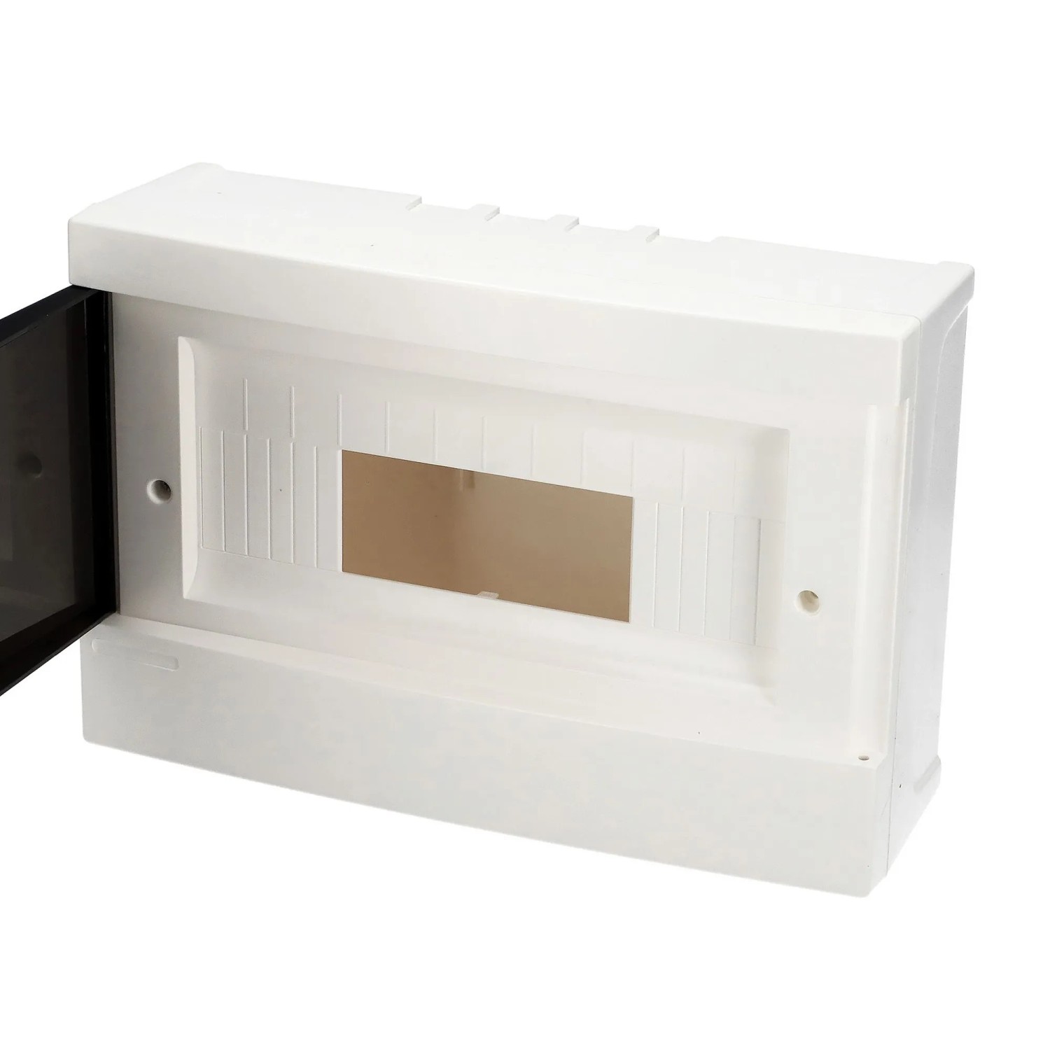 EDO Verteilerkasten Aufputz 1-Reihig Für 12 Module 200 x 300 x 95 mm IP40 Weiß ABS Sicherungskasten Stromkasten Für Haus und Werkstatt