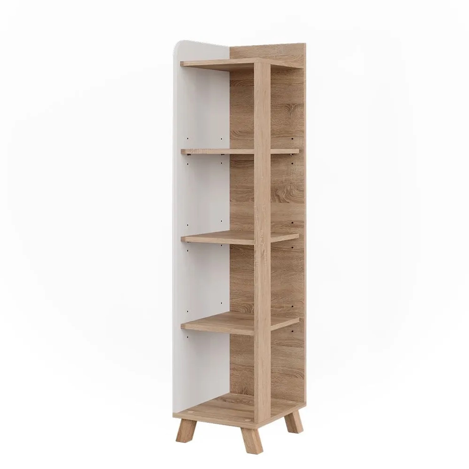 Vicco Badregal Karen Sonoma Weiß 30 x 128 mit 4 Fächern Art Nr 54660