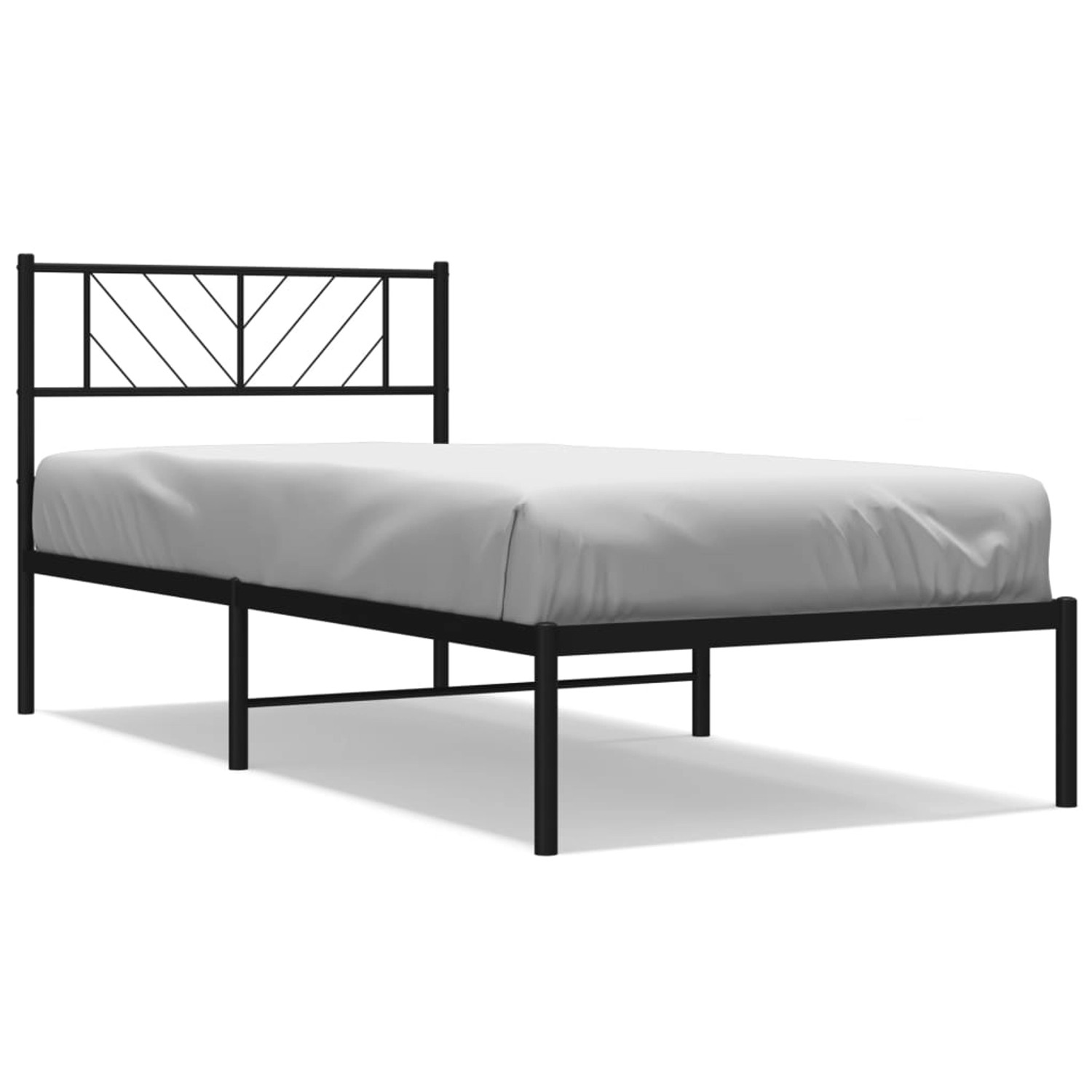 vidaXL Bettgestell mit Kopfteil Metall Schwarz 107x203 cm Modell 141881920 günstig online kaufen