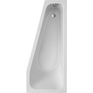 Weiße Raumsparwanne Koala Vario Typ A aus Sanitäracryl, Aufsicht.