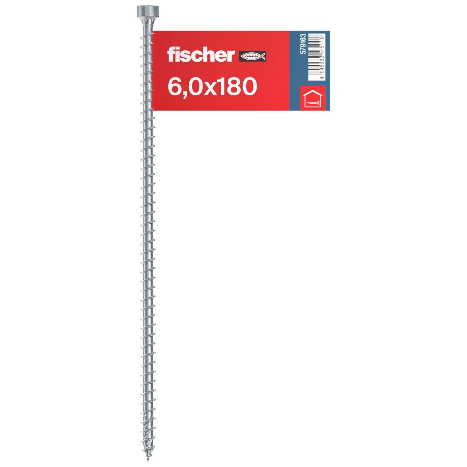 Fischer Holzbauschraube Zylinderkopf TX Vollgewinde E Ø 6 x 180 mm