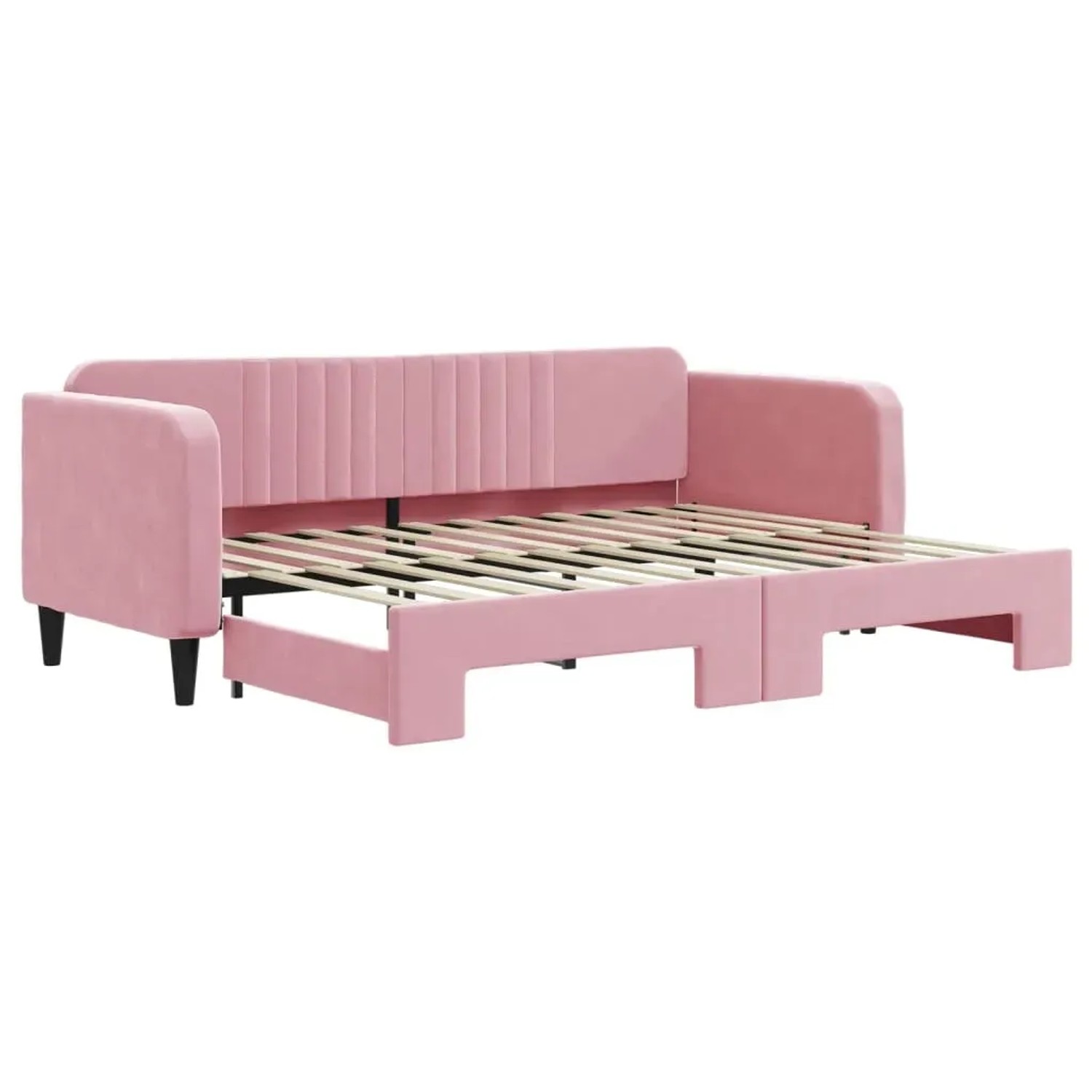 vidaXL Tagesbett Ausziehbar Rosa 80x200 cm Samt1881984