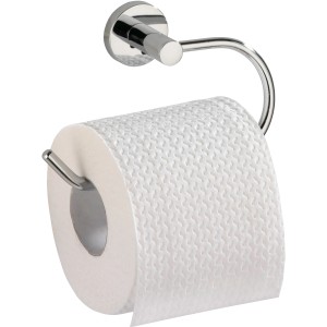 Wenko Power-Loc Elegance Toilettenpapierhalter aus Chrom mit Papierrolle.
