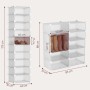 Sekey Schuhregal mit Stecksystem, weiß, modular, in hoher und breiter Konfiguration. Platzsparende Schuhaufbewahrung 10 Ebenen.