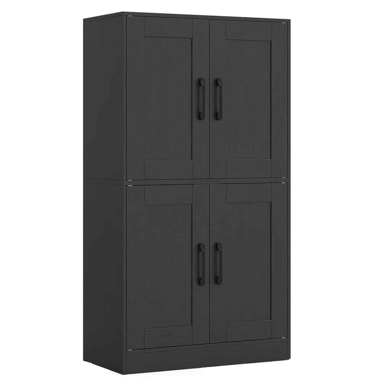 Costway Küchenschrank mit Verstellbaren Regalen 60 x 30 x 110 cm Schwarz
