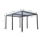 Home Deluxe Pavillon Cannes mit Lamellendach, Maße: 400x303x223 cm. Ideal für Garten und Terrasse.