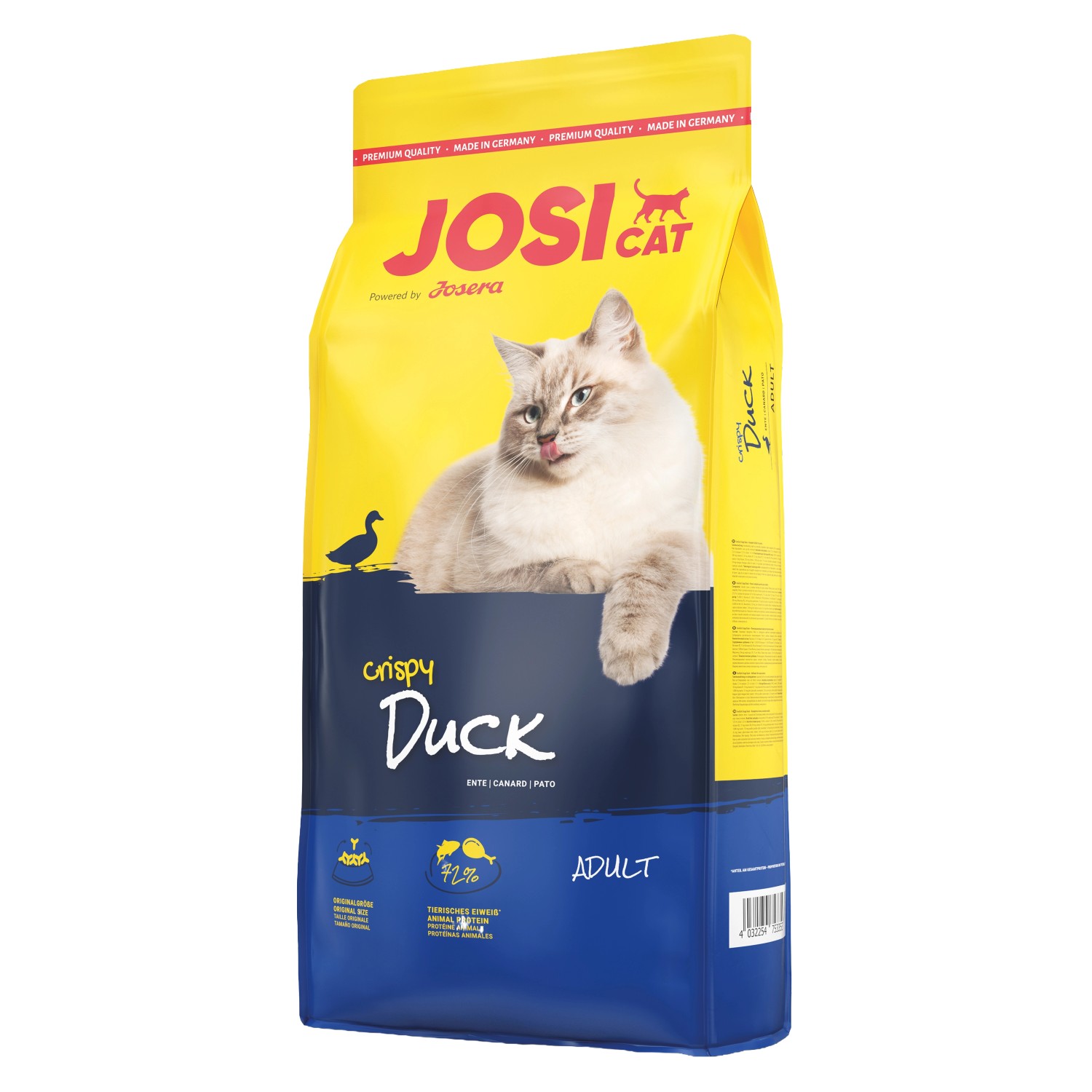 JosiCat Katzen-Trockenfutter Crispy Duck 10 kg