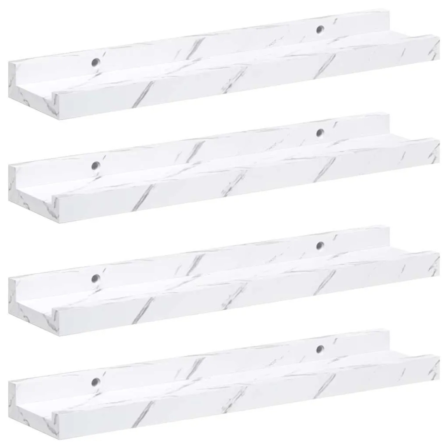 vidaXL Wandregal 4 Stk Weiß Marmor 40 x 9 x 3 cm Holzwerkstoff 42020026 günstig online kaufen