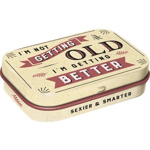 Nostalgic-Art Pillendose mit Aufdruck 'I'm not getting old'. Praktischer Küchenhelfer zur Aufbewahrung.