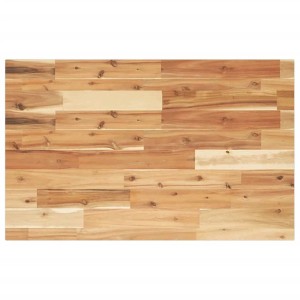 Rechteckige Waschtischplatte aus Akazienholz, 100x50 cm, geölt.