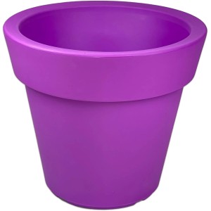 Violettfarbener Mein-Pflanztopf Design Pflanzkübel Gemma XXL aus Kunststoff, Ø 50 cm.