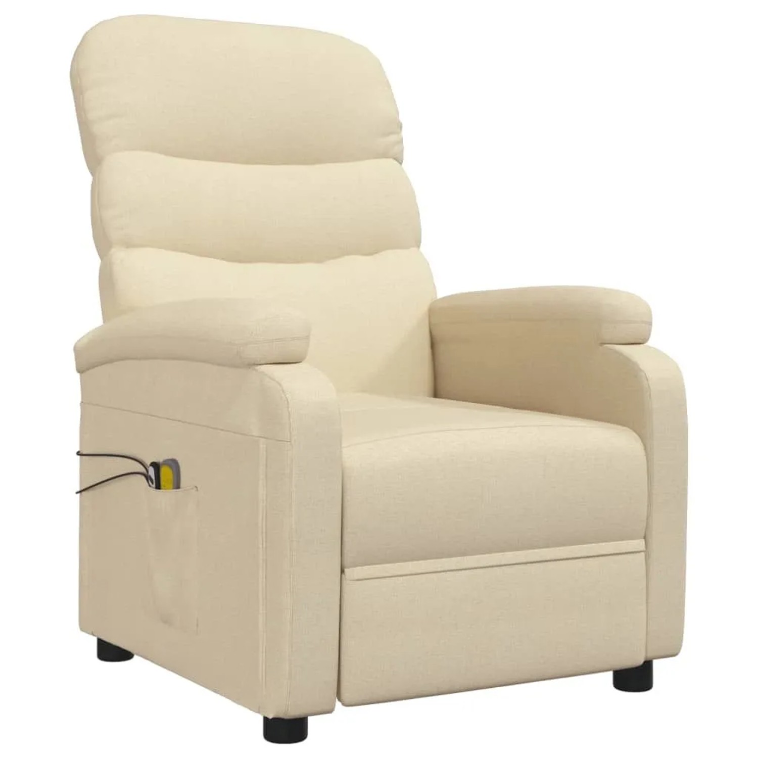 vidaXL Massagesessel Elektrisch Creme Stoff 3073703