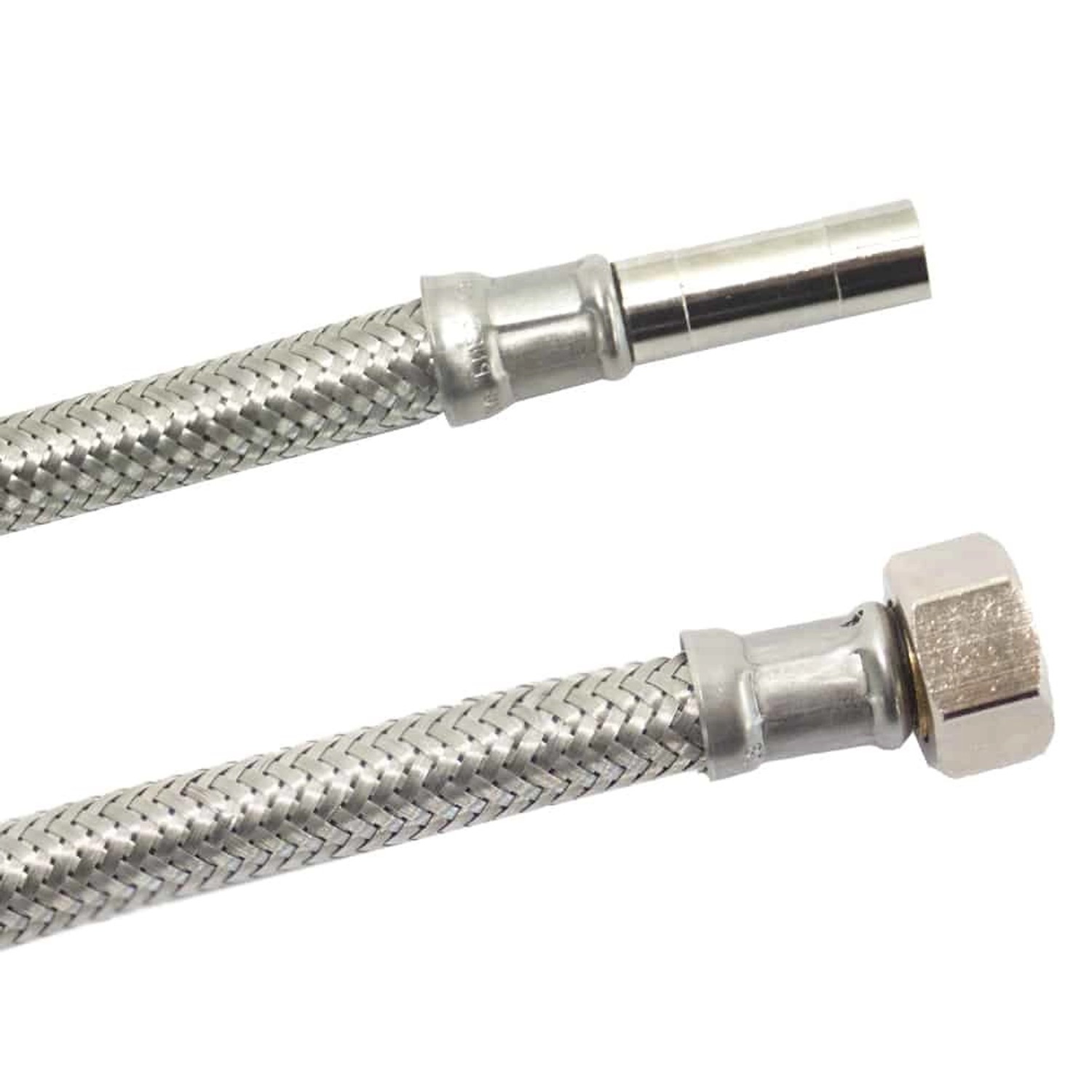 Klasebo Panzerschlauch  Edelstahl DN8 3/8 Zoll 1000mm Trinkwasser DVGW