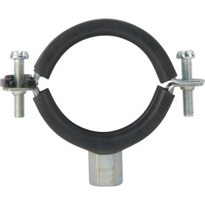 Schraubrohrschelle 20-25mm, verzinkt, mit M8/M10 Gewinde für Schallschutzrohre.