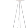 Weiße LED Stehleuchte LOLAsmart-Naomi von Just Light, 140 cm hoch, Stoffschirm.